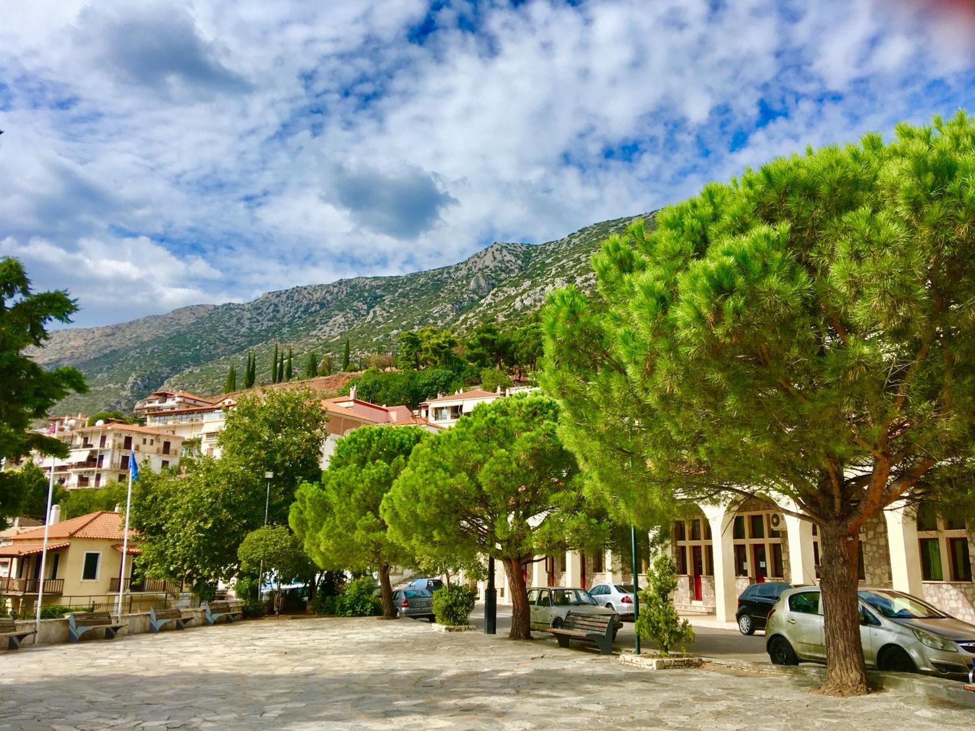 Delphi Celebrity V I P The Navel Of The Earth, Center-Delphi-Penthouse Galaxy&Sky Panoramic View, Harmony&Yoga Lägenhet Exteriör bild